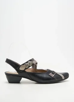 Sandales/nu Pieds Dorking Noir Talon De 4 À 6cm