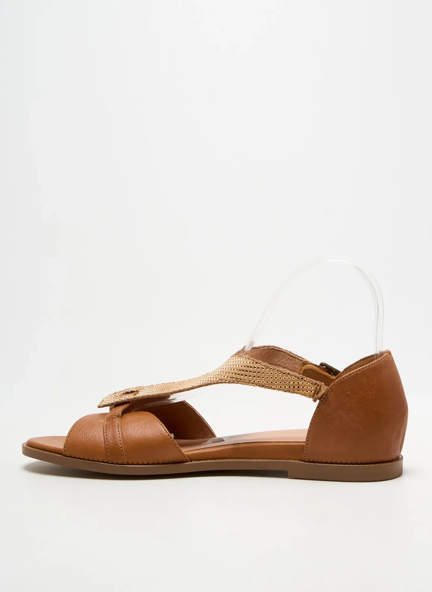 Sandales/nu Pieds Emilie Karston Marron Talon Plat Jusqu'à 3cm