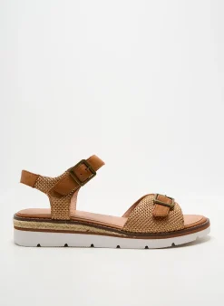 Sandales/nu Pieds Emilie Karston Marron Talon De 4 À 6cm