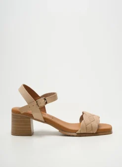 Sandales/nu Pieds Eva Frutos Beige Talon De 4 À 6cm