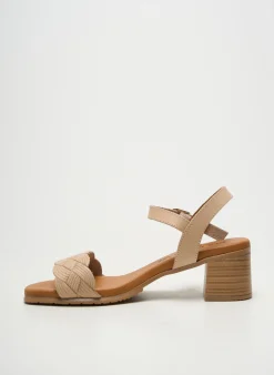 Sandales/nu Pieds Eva Frutos Beige Talon De 4 À 6cm