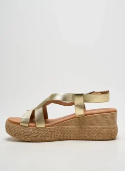 Sandales/nu Pieds Eva Frutos Or Talon De 7 À 9cm