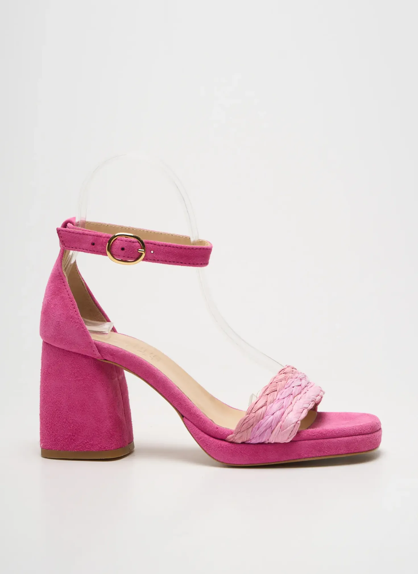 Sandales/nu Pieds Fabienne Chapot Rose Talon De 7 À 9cm