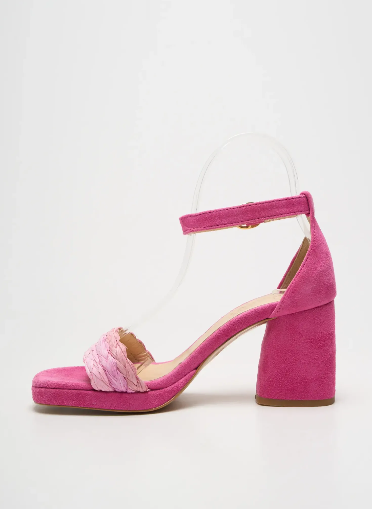 Sandales/nu Pieds Fabienne Chapot Rose Talon De 7 À 9cm