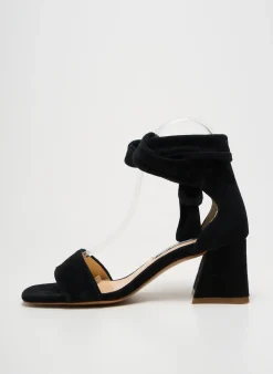 Sandales/nu Pieds Fabienne Chapot Noir Talon De 4 À 6cm