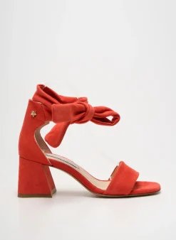 Sandales/nu Pieds Fabienne Chapot Orange Talon De 4 À 6cm