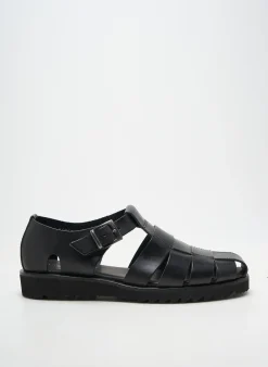 Sandales/nu Pieds Fratelli Vanni Noir Bout Rond