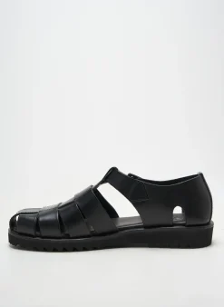 Sandales/nu Pieds Fratelli Vanni Noir Bout Rond
