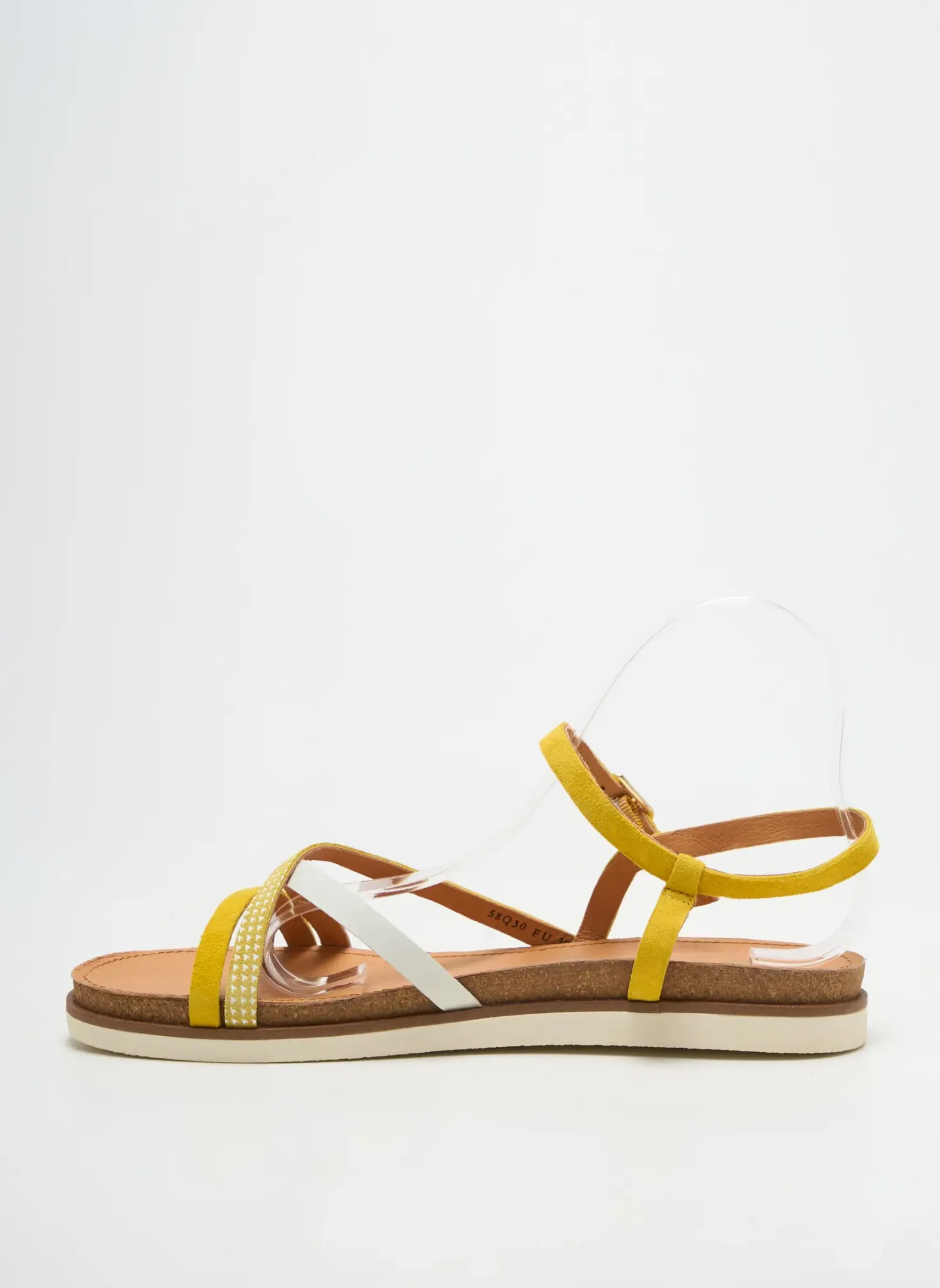 Sandales/nu Pieds Fugitive By Francesco Rossi Jaune Talon Plat Jusqu'à 3cm