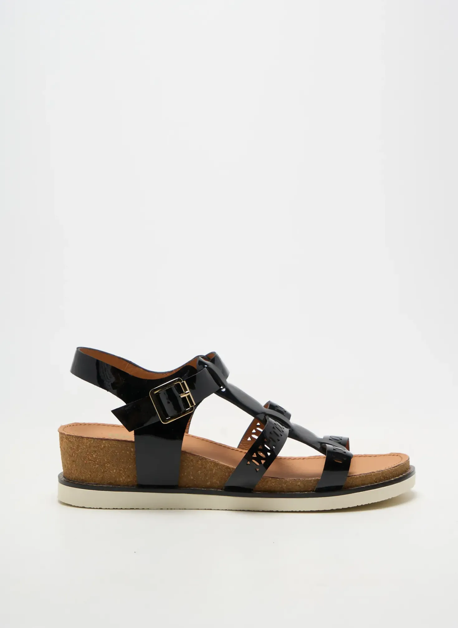 Sandales/nu Pieds Fugitive Noir Talon De 4 À 6cm