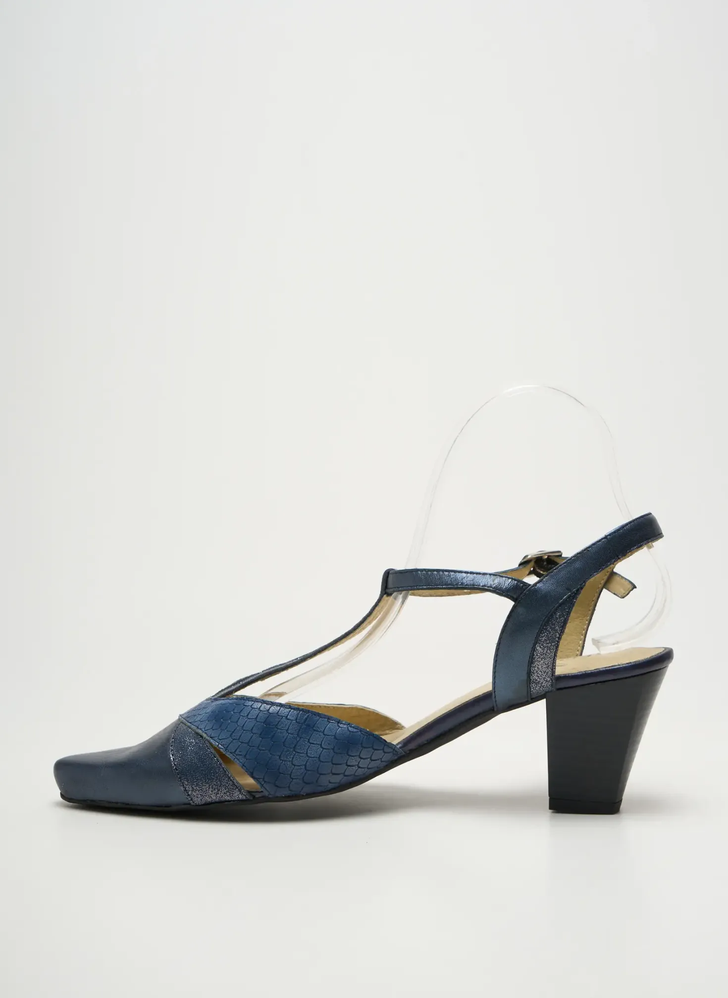 Sandales/nu Pieds Geo-reino Bleu Talon De 7 À 9cm