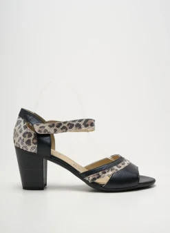 Sandales/nu Pieds Geo-reino Noir Talon De 7 À 9cm