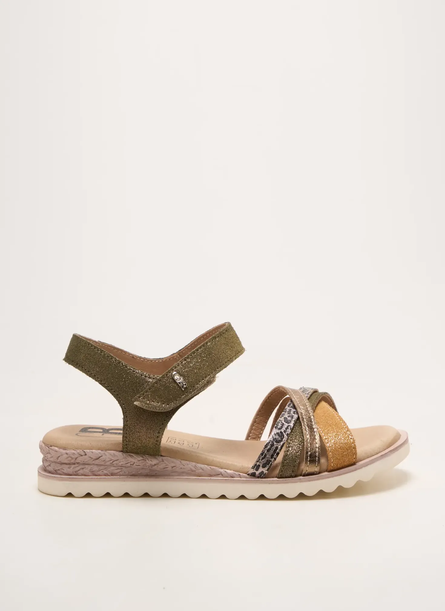 Sandales/nu Pieds Geo-reino Vert Talon Plat Jusqu'à 3cm