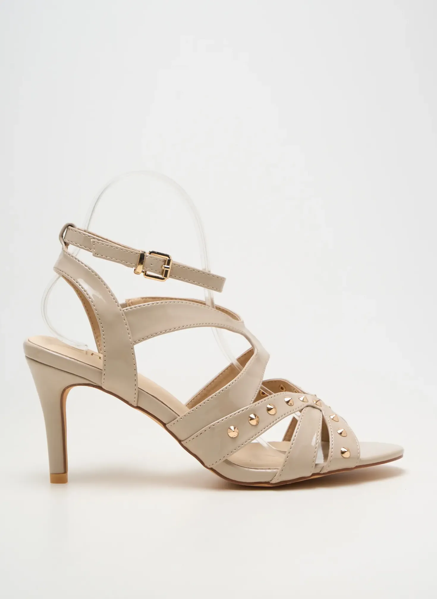 Sandales/nu Pieds Heine Beige Talon De 7 À 9cm