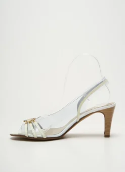 Sandales/nu Pieds J.metayer Blanc Talon De 7 À 9cm