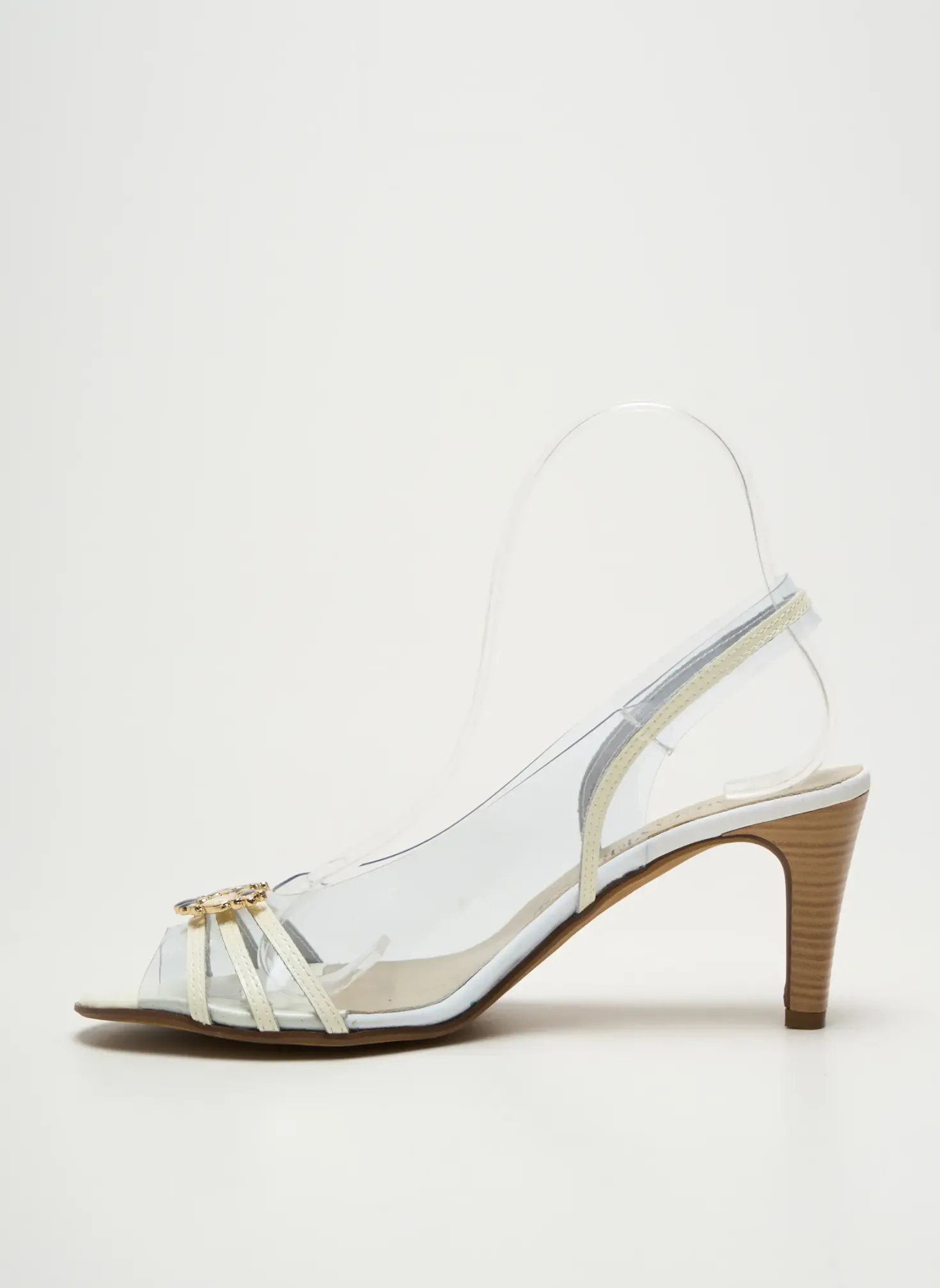 Sandales/nu Pieds J.metayer Blanc Talon De 7 À 9cm