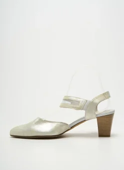 Sandales/nu Pieds J.metayer Or Talon De 4 À 6cm