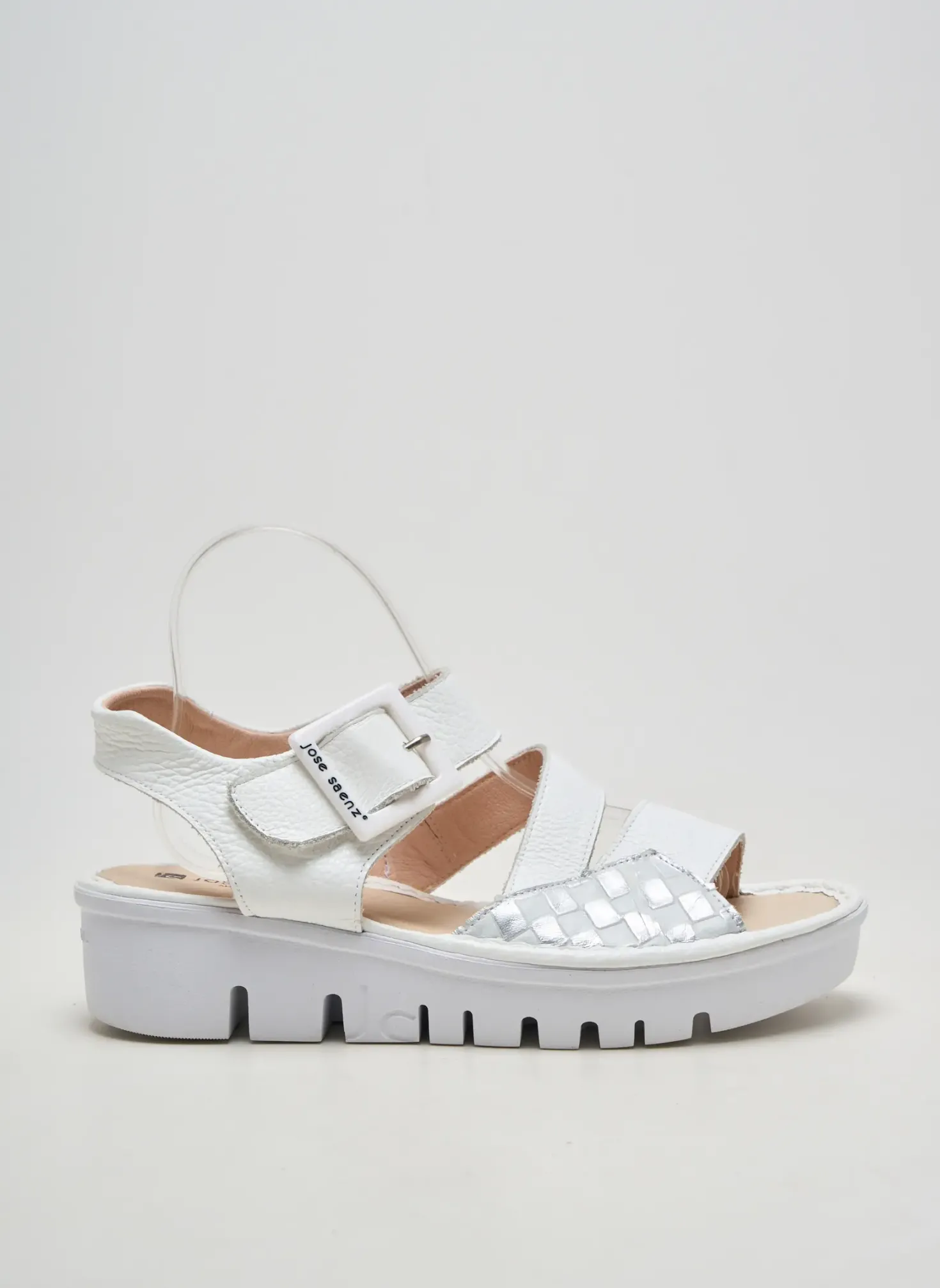 Sandales/nu Pieds Jose Saenz Blanc Talon De 4 À 6cm
