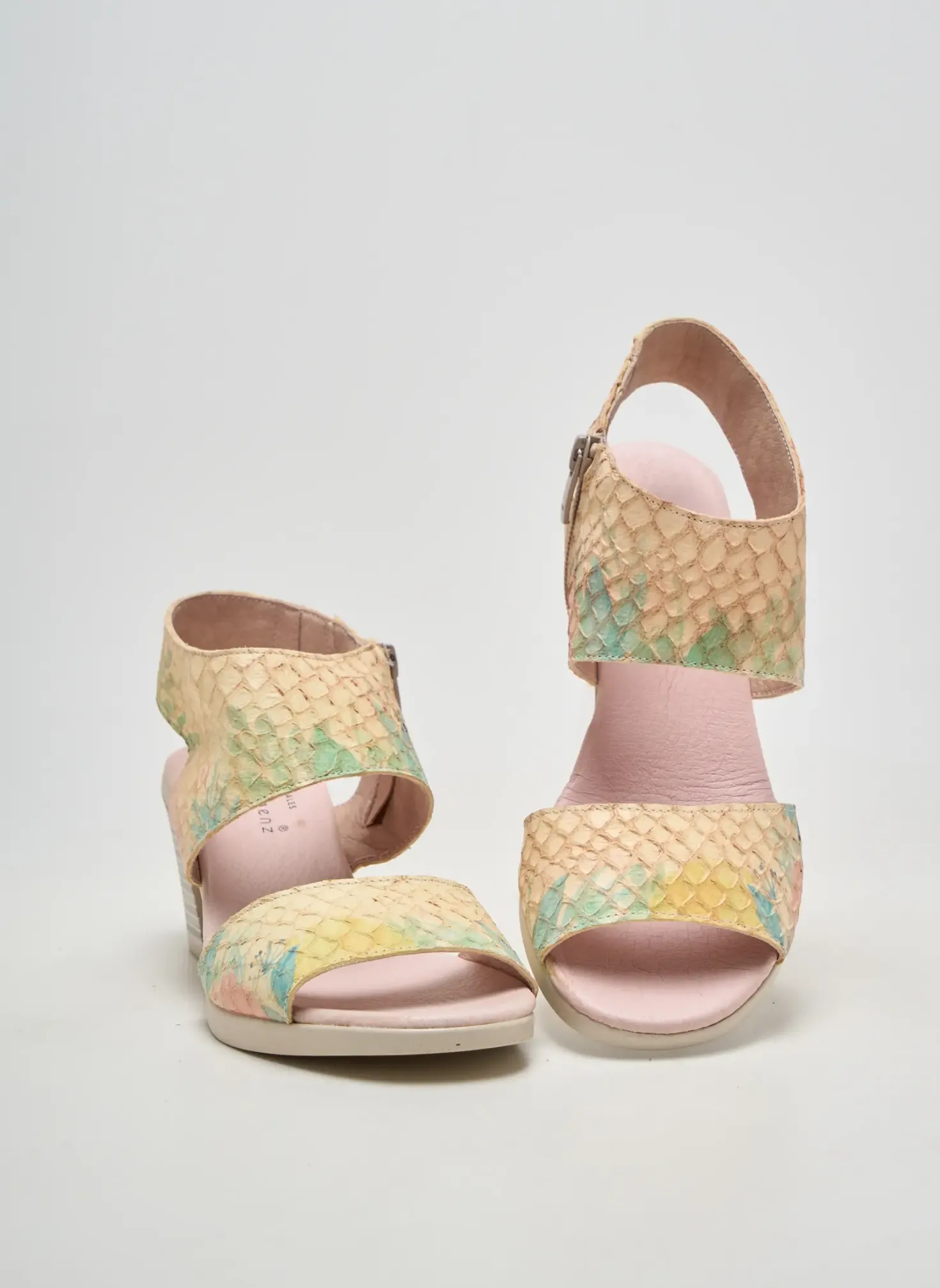 Sandales/nu Pieds Jose Saenz Rose Talon De 7 À 9cm