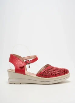 Sandales/nu Pieds Jose Saenz Rouge Talon De 4 À 6cm