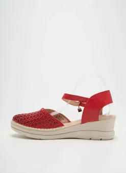 Sandales/nu Pieds Jose Saenz Rouge Talon De 4 À 6cm