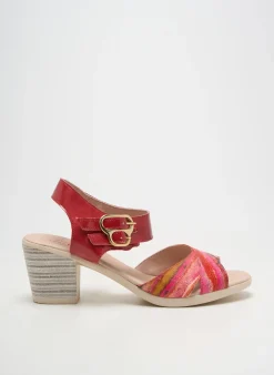 Sandales/nu Pieds Jose Saenz Rouge Talon De 7 À 9cm