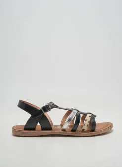 Sandales/nu Pieds L'atelier Tropézien Noir Talon Plat Jusqu'à 3cm