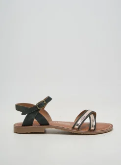 Sandales/nu Pieds L'atelier Tropézien Bleu Talon Plat Jusqu'à 3cm