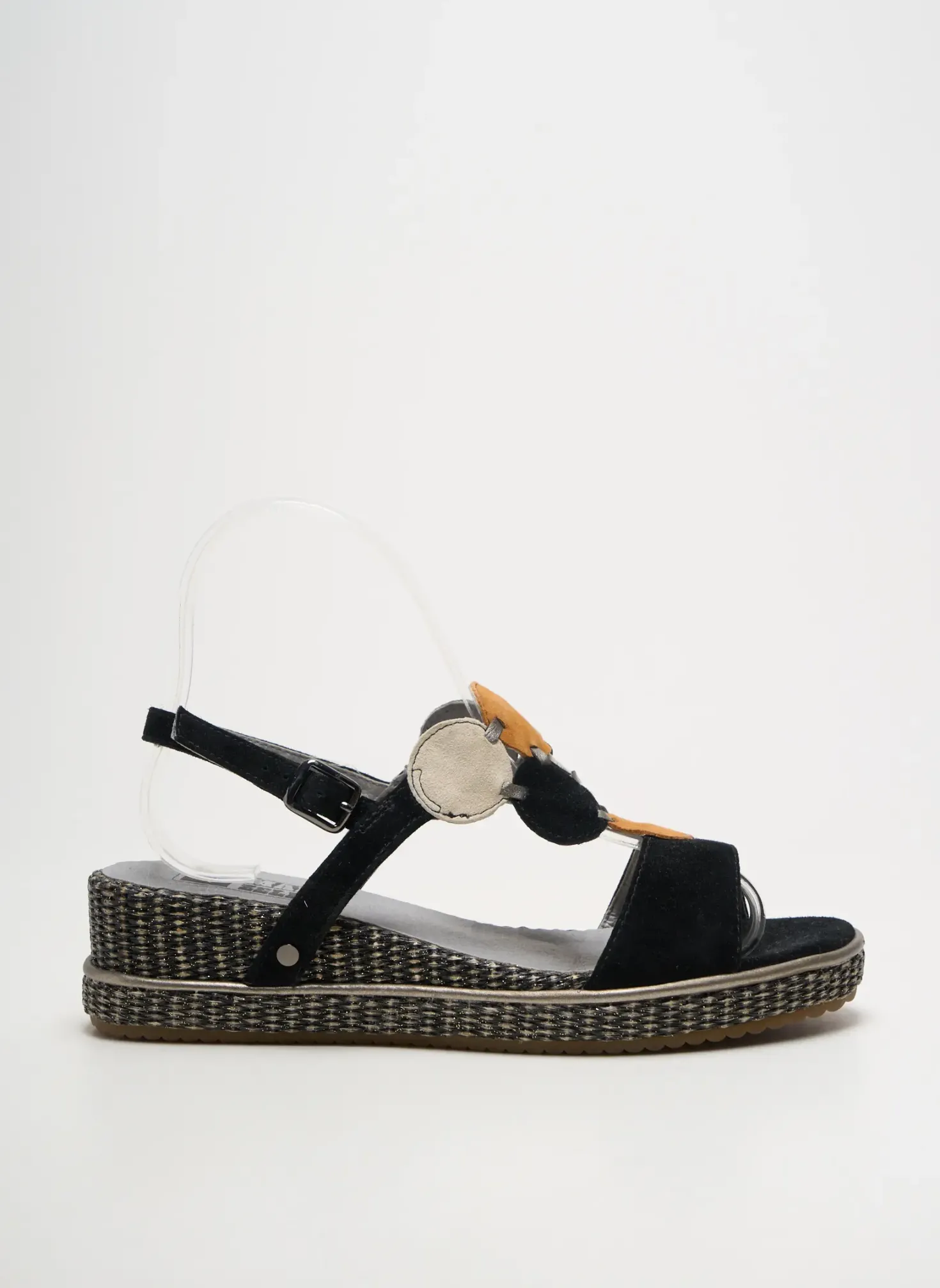 Sandales/nu Pieds Mam'zelle Noir Talon De 4 À 6cm