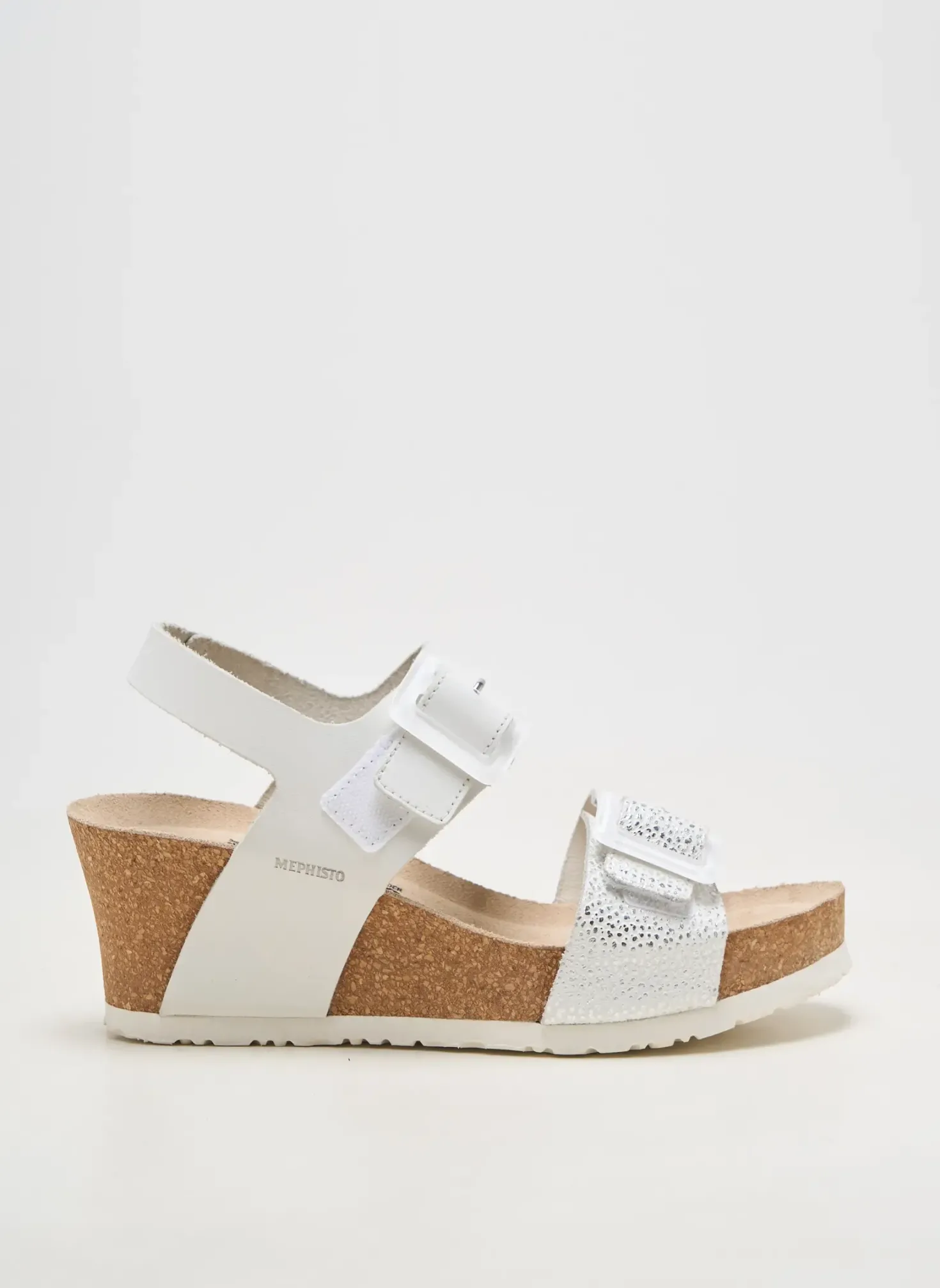 Sandales/nu Pieds Mephisto Blanc Talon De 4 À 6cm