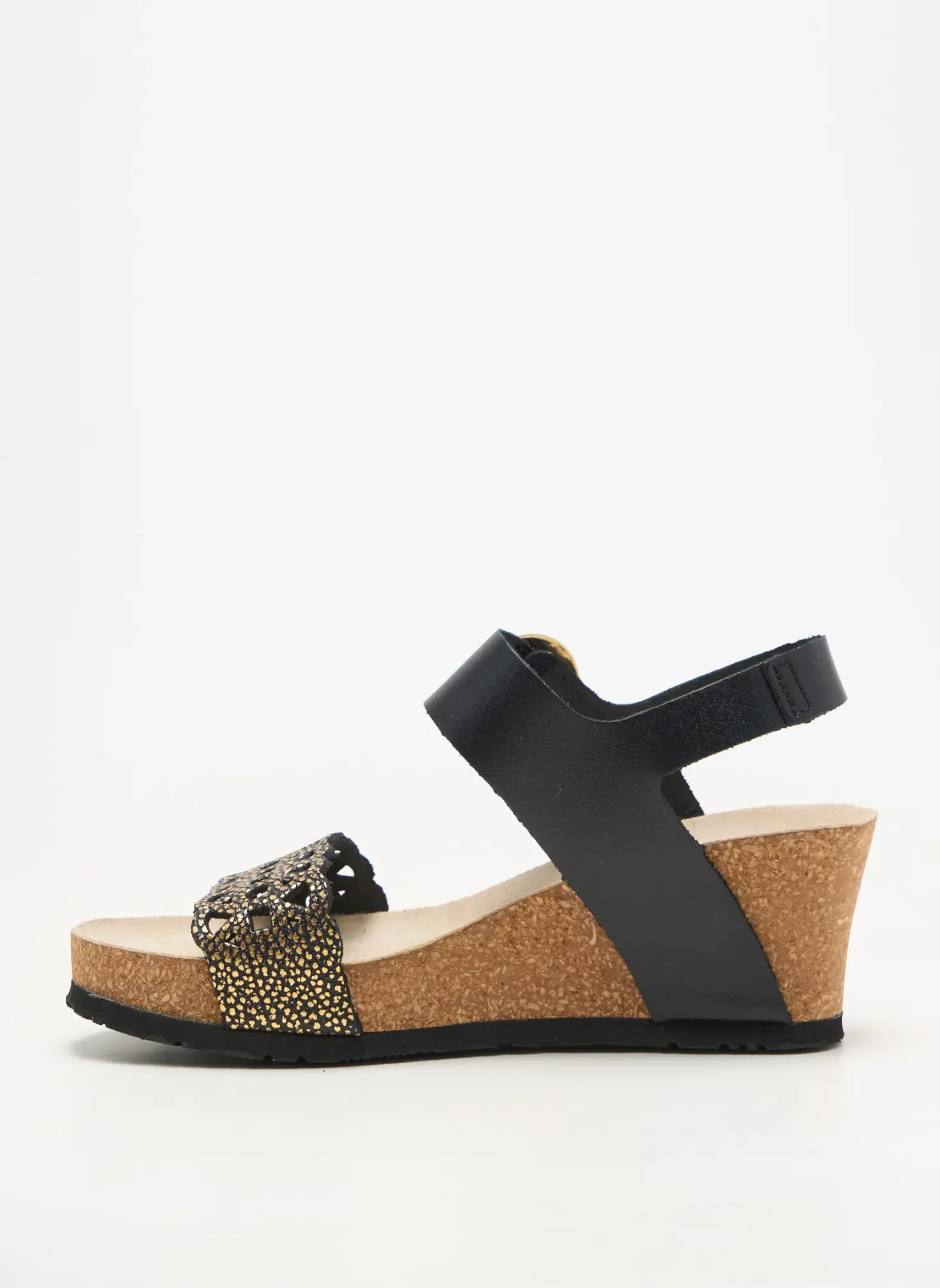 Sandales/nu Pieds Mephisto Noir Talon De 4 À 6cm