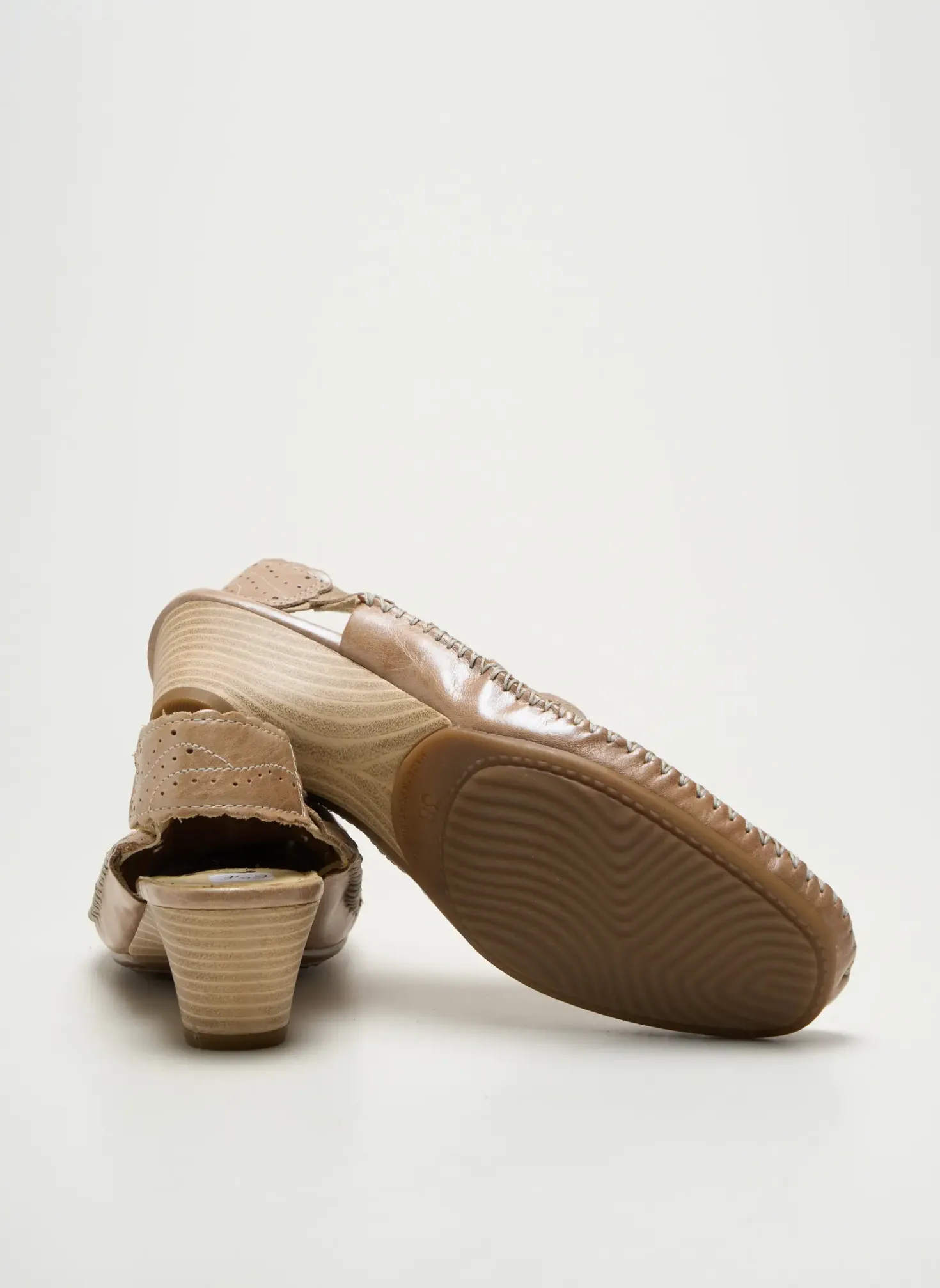 Sandales/nu Pieds Naturform Marron Talon De 4 À 6cm