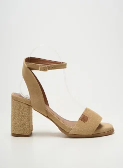 Sandales/nu Pieds Popa Beige Talon De 4 À 6cm