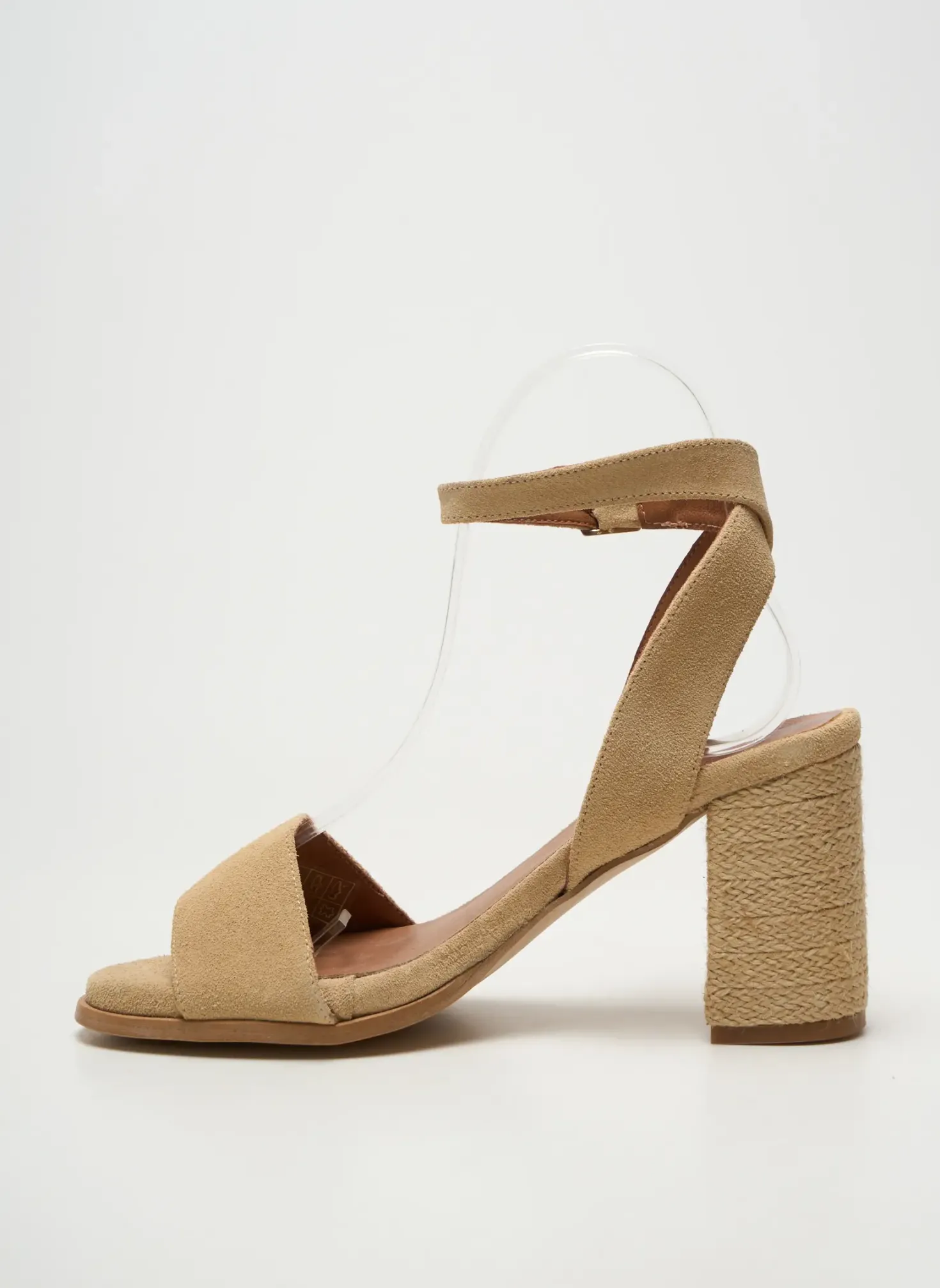 Sandales/nu Pieds Popa Beige Talon De 4 À 6cm