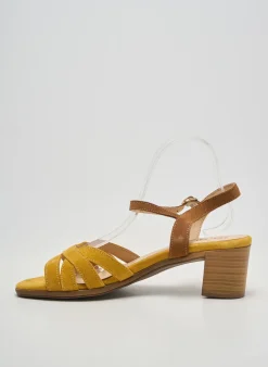 Sandales/nu Pieds Rebelle Jaune Talon De 4 À 6cm