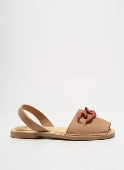 Sandales/nu Pieds Ria Menorca Marron Talon Plat Jusqu'à 3cm