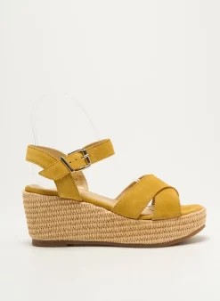Sandales/nu Pieds Schmoove Jaune Talon De 4 À 6cm