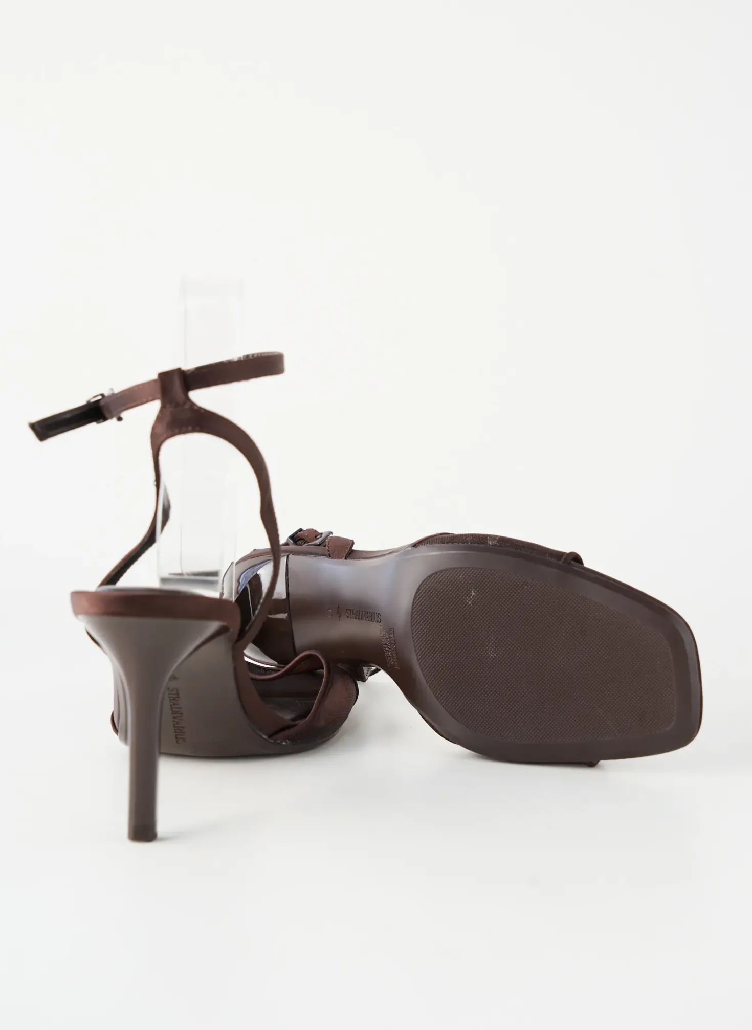 Sandales/nu Pieds Stradivarius Marron Talon De 7 À 9cm