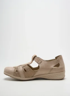 Sandales/nu Pieds Suave Beige Talon Plat Jusqu'à 3cm