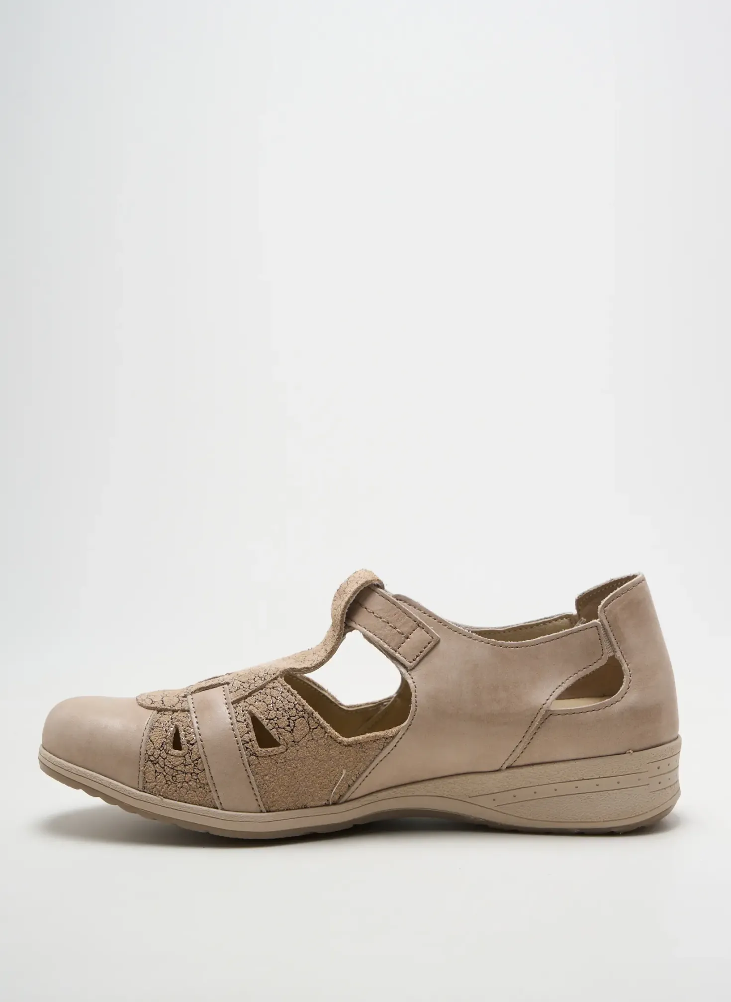 Sandales/nu Pieds Suave Beige Talon Plat Jusqu'à 3cm