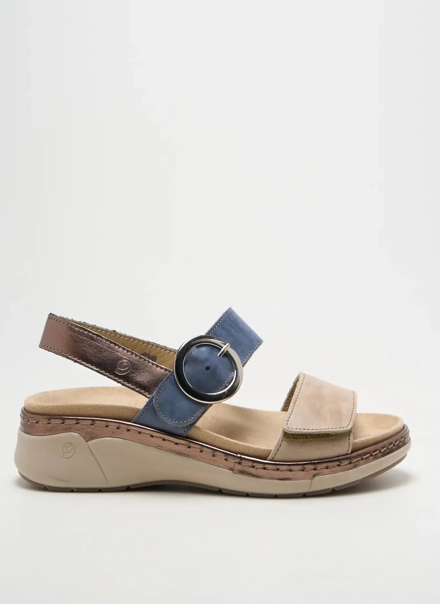 Sandales/nu Pieds Suave Bleu Talon De 4 À 6cm