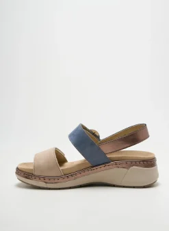 Sandales/nu Pieds Suave Bleu Talon De 4 À 6cm