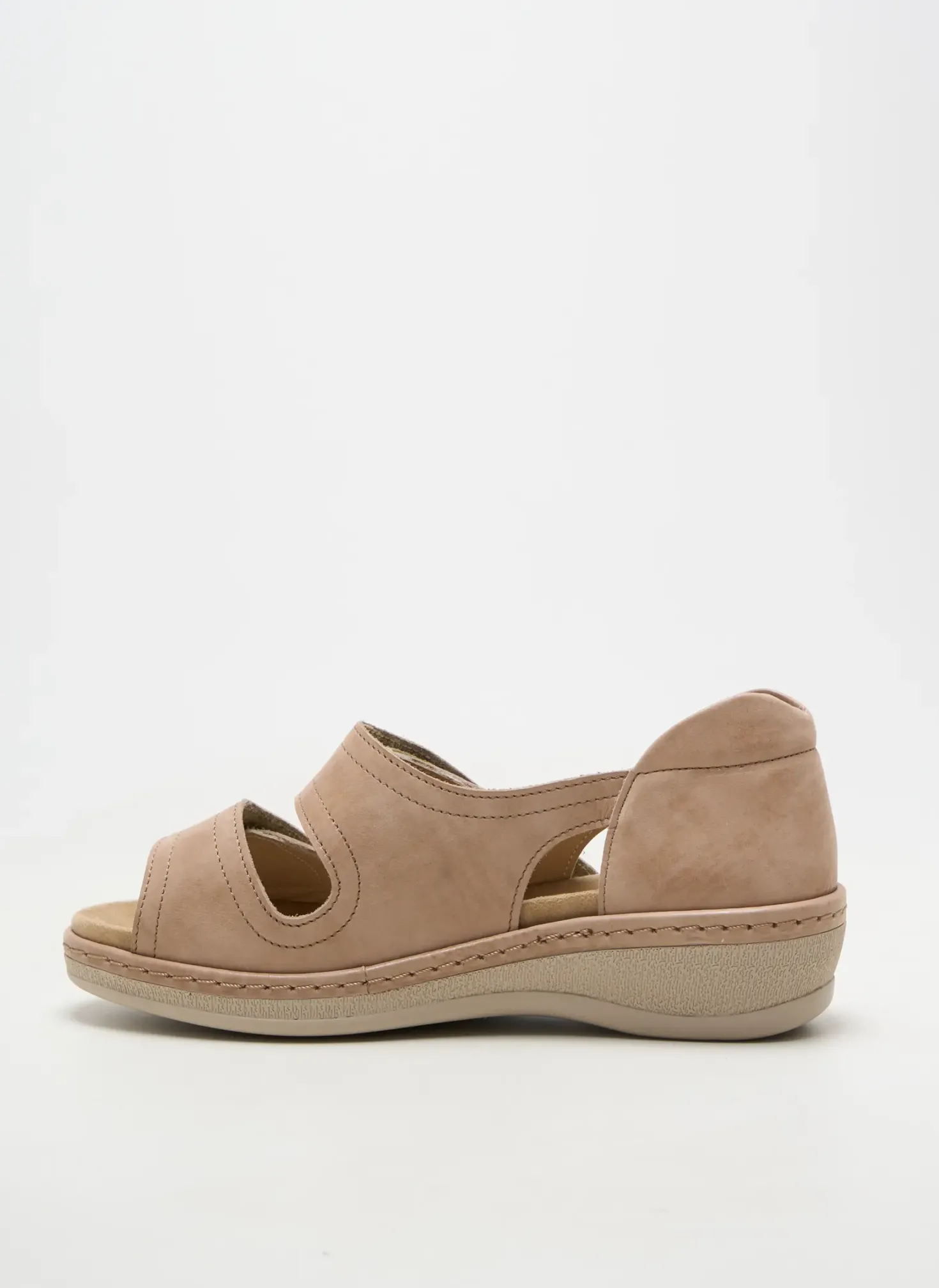 Sandales/nu Pieds Swedi Beige Talon Plat Jusqu'à 3cm