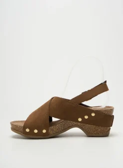 Sandales/nu Pieds Yokono Marron Talon De 4 À 6cm