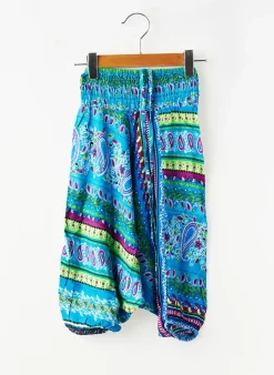 Sarouel Coton Du Monde Bleu Taille Élastique