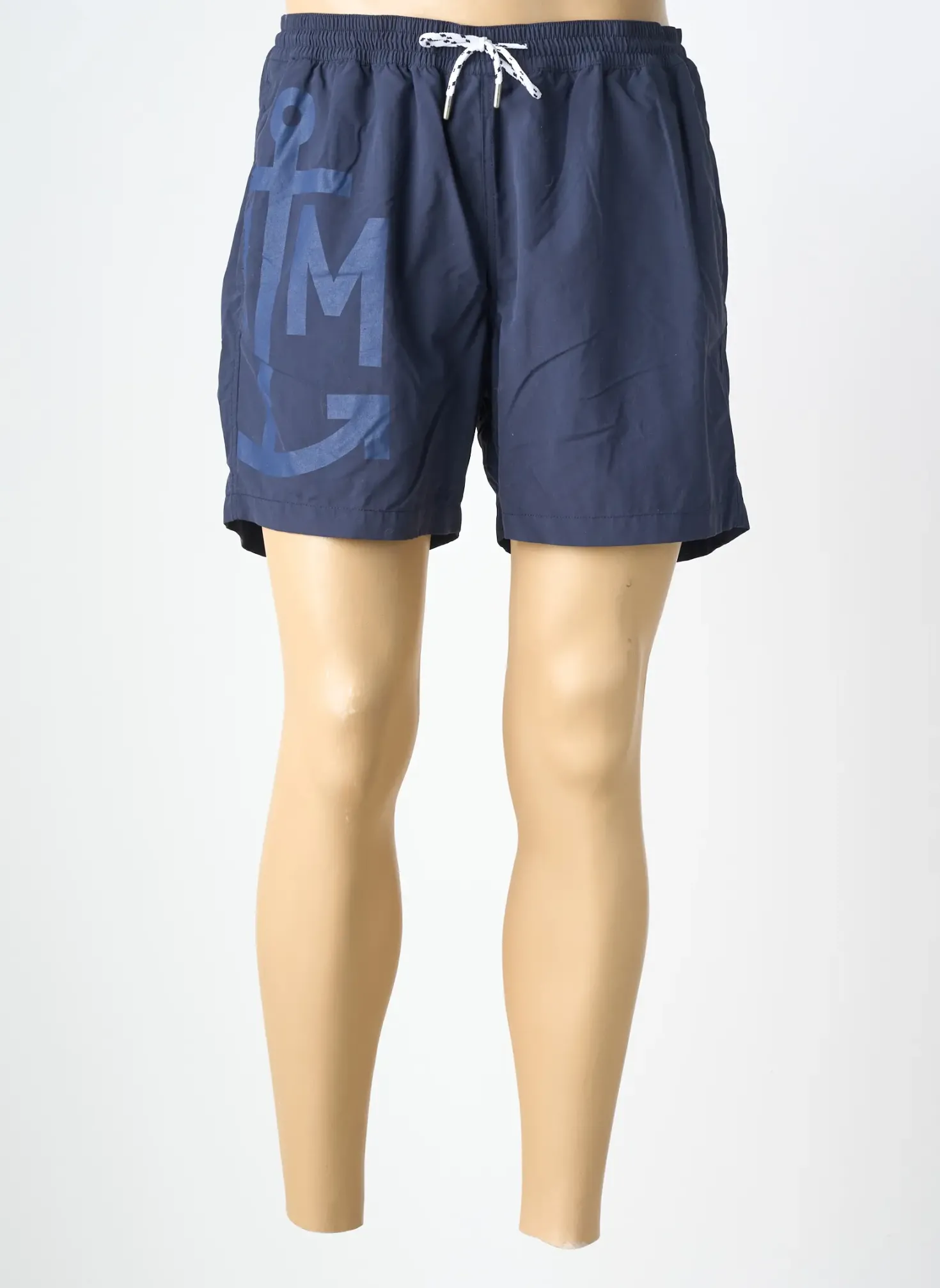 Short De Bain Mat De Misaine Bleu