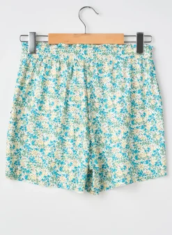 Short Le Temps Des Cerises Bleu Taille Élastique