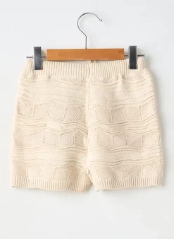 Short Levv Label Beige Taille Élastique