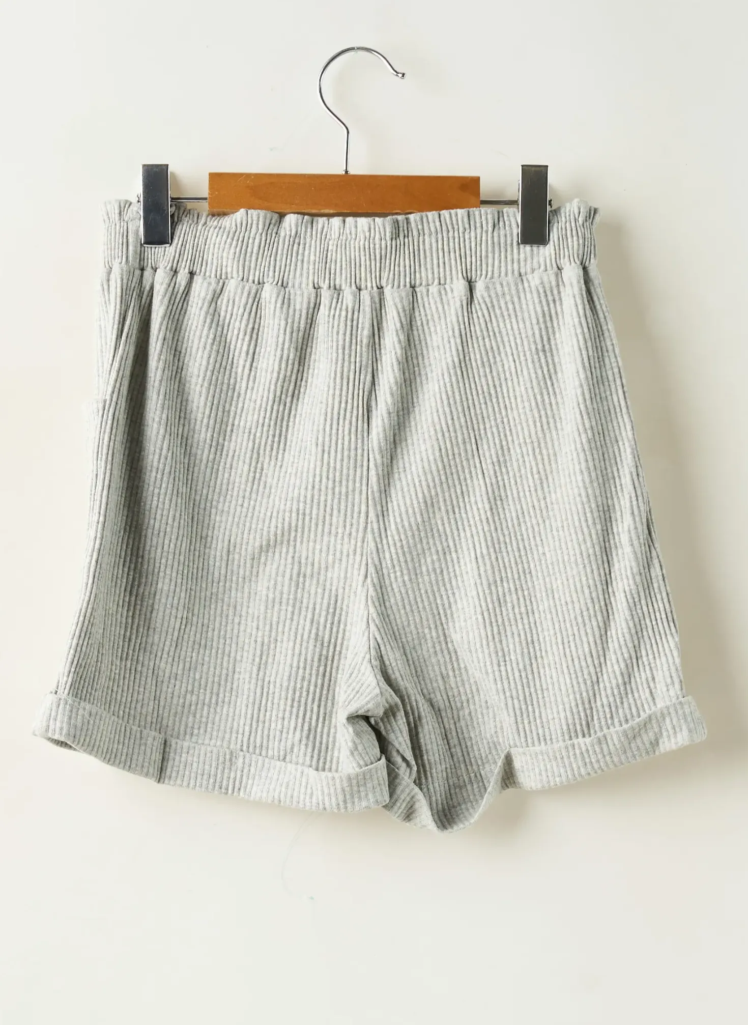Short Loevia Gris Taille Élastique