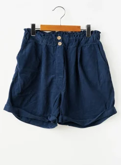 Short Mini Mignon Bleu Taille Élastique